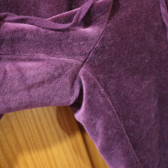 Juicy Couture Maroon & Gold Velour Jogger Pants Y2K Medium - Picture 7 of 12